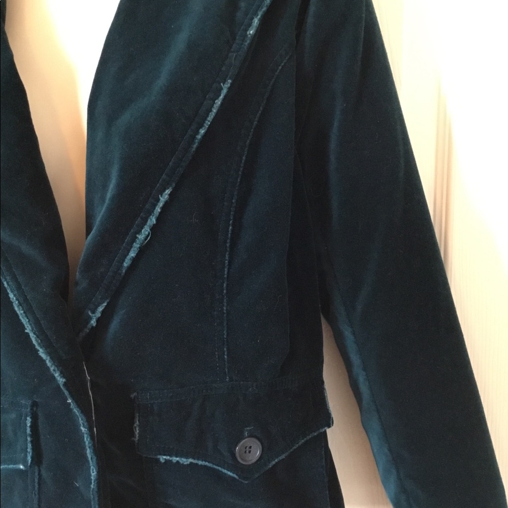 Velour Distressed Jacket NWT - Picture 3 of 3